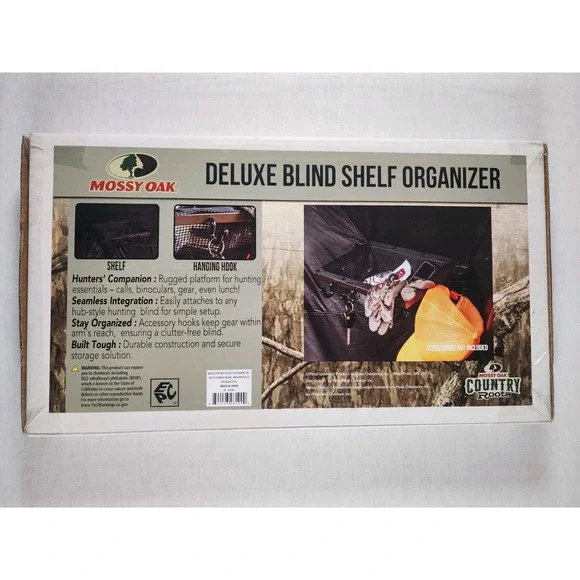 Mossy Oak Deluxe Blind Shelf Organizer Storage Accessory Hunting Country Roots - Picture 2 of 2
